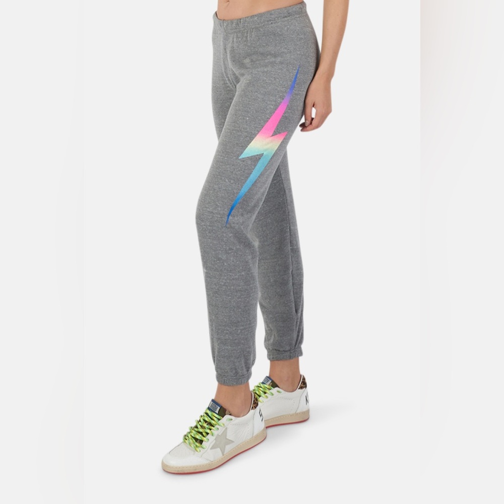 Aviator Nation Gray Bolt Sweatpants